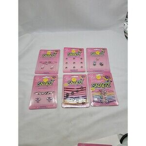 Lot Of 6 New SNAPZ  Vintage Swappable Snap in Hair Accessories Vintage Tom Jerry